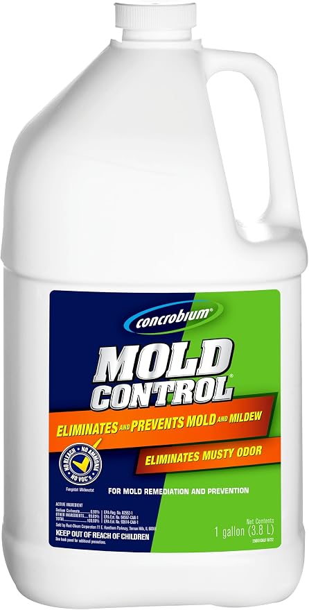 Concrobium Mold Control, 1 Gallon Refill, Eliminates and Prevents Mold, EPA Registered, Bleach Free, Odorless, VOC Free, For Indoor and Outdoor Surfaces