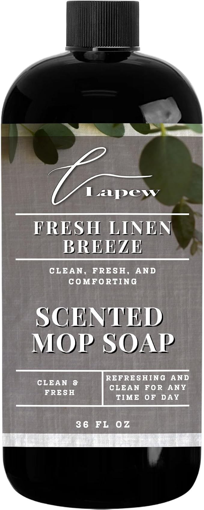 Lapew Fresh Linen Scented Mop Soap - Luxury Floor Cleaner Concentrate for Mopping Tile, Laminate, Vinyl & Hardwood | Streak-Free, Low-Foam | 36 oz