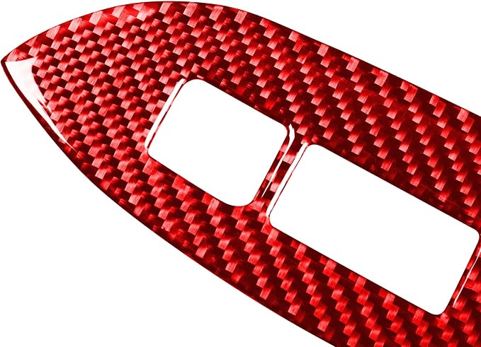 Red Interior Trim Car Window Lift Button Stickers Real Carbon Fiber Accessories Decals Compatible with Subaru BRZ/Scion FR-S/Toyota 86 2016 2017 2018 2019 2020