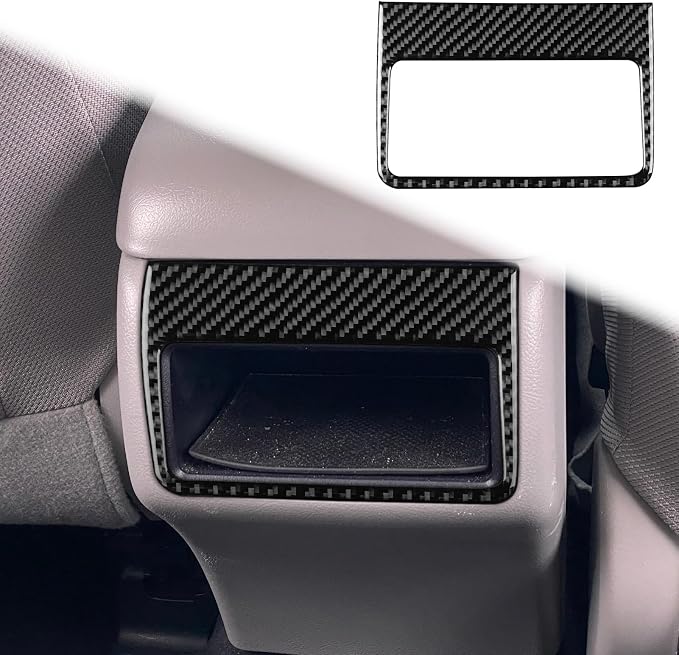 Real Carbon Fiber Trim for Toyota Camry Accessories | for 2012 2013 2014 Rear Row Air Vent Wind Outlet Decoration Panel Frame Sticker Interior Thick Overlay Decal