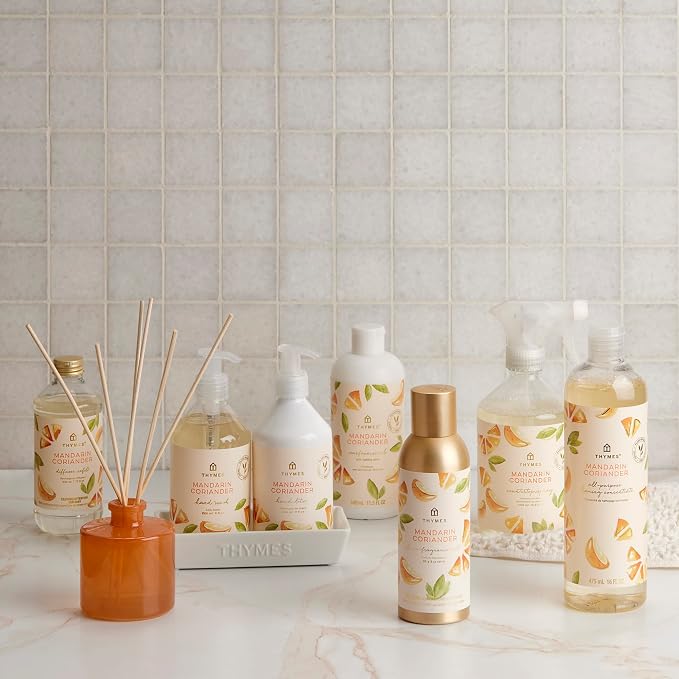 Thymes Countertop Spray - 16.5 Fl Oz - Mandarin Coriander (Pack of 2)