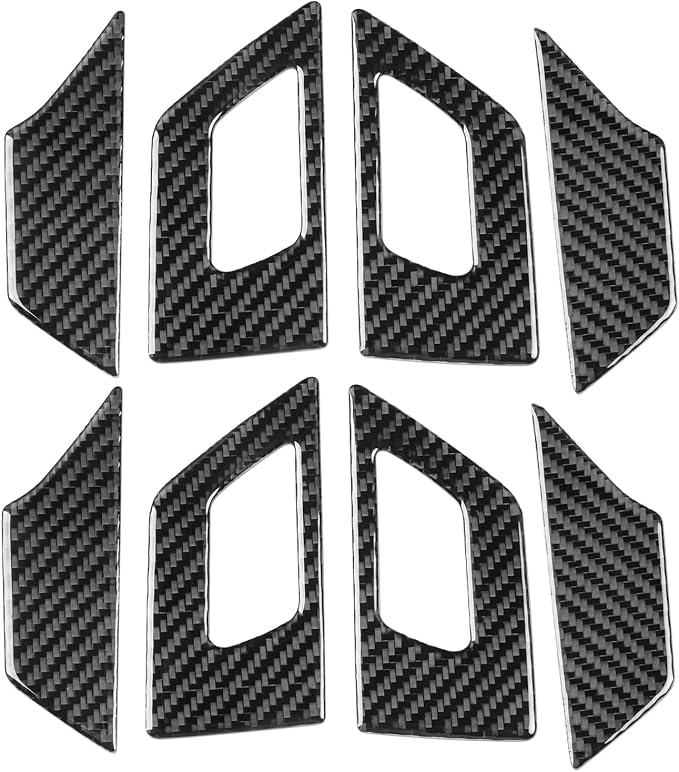 Fit for Audi A3 8Y S3 2021-2025 Real Carbon Fiber Door Lock Stickers | Trim Door Lock Button Cover | Accessories | Anti-scratch