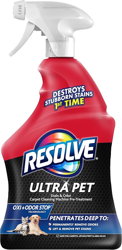 Resolve Ultra Pet Carpet Cleaner Spray – for Removal of Pet Stains & Odors, 32oz | Removes Pet Stains & Odors