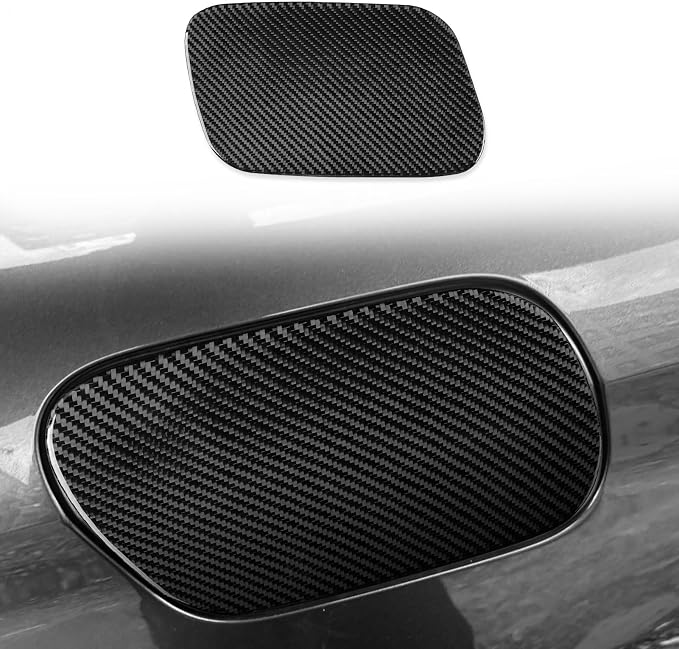 Fit for Audi A3 8Y S3 RS3 2021-2025 Carbon Fiber Fuel Gas Stickers | for Sportback 2021-2025 | Trim Fuel Cap Gas Cap Cover Decorations | Accessories | Self-adhesive | Thick Overlay