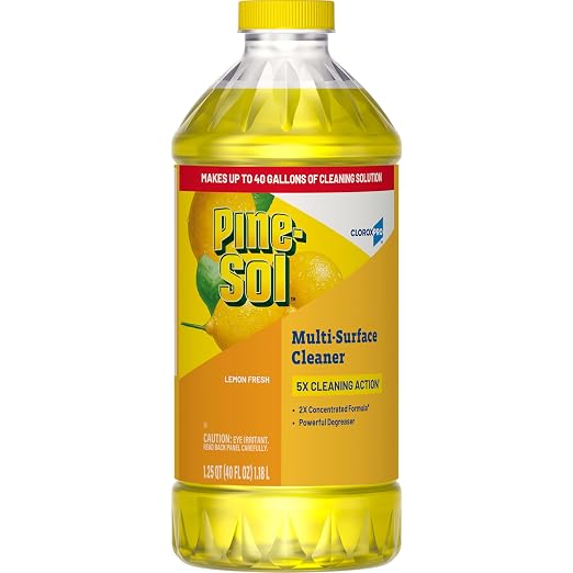 CloroxPro Pine-Sol Multi-Surface Cleaner, All Purpose Cleaner, Lemon Fresh, 40 Fluid Ounces (Package May Vary)