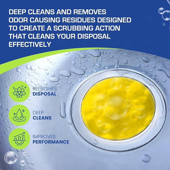 72 Tablets for a Sparkling Kitchen – 48 Dishwasher Cleaner & Washing Machine Cleaner Tablets + 24 Garbage Disposal Deodorizer Packets -Deep Cleaning, Drain Maintenance & Septic Safe Maintainance