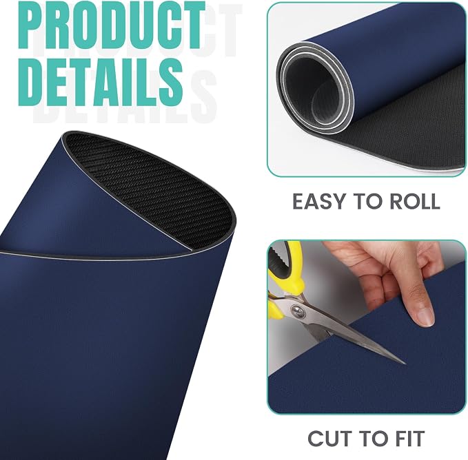 WISELIFE Coffee Mat Super Absorbent Dish Drying Mat Coffee Bar Accessories Match with Machine Large Drying Mats for Kitchen Counter 18" W x 36" L, Blue