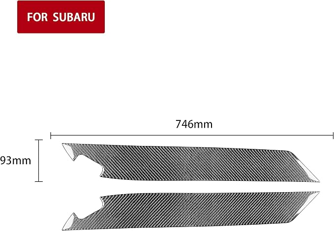 Real Carbon Fiber Trim for Subaru Accessories | for BRZ/Scion FR-S/Toyota 86 2016 2017 2018 2019 2020 Door Inner Panel Lower Cover Interior Thick Overlay Decal