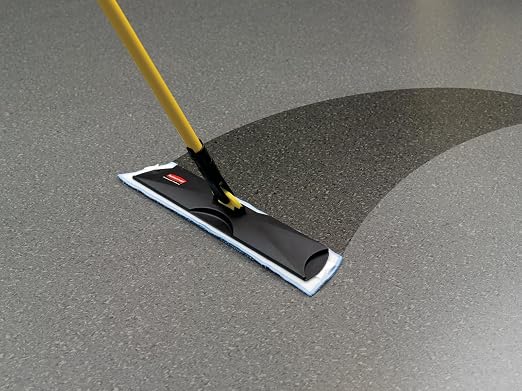 Rubbermaid Commercial Products Microfiber Wet Mop Head Pad 18 inch Blue for Janitorial/Professional Cleaners and Light-Duty Cleaning/Mopping on Hard-Wood/Tile/Other Floor Sufaces