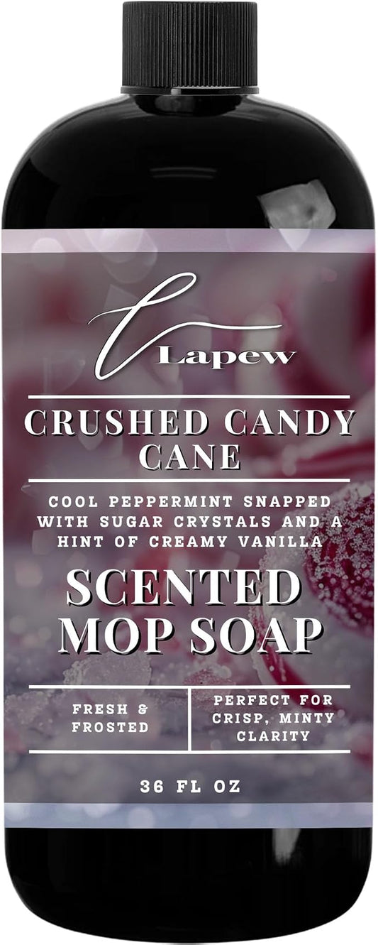 Lapew Crushed Candy Cane Scented Mop Soap - Luxury Floor Cleaner Concentrate for Mopping Tile, Laminate, Vinyl & Hardwood | Streak-Free, Low-Foam | 36 oz