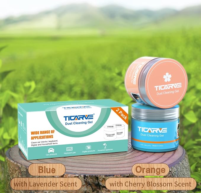 TICARVE 2pack Car Cleaning Gel Car Putty Car Accessories Auto Cleaner Tools | Car Interior Cleaner Kits Automotive Detailing Kit Car Slime Keyboard Office Laptop Dust Remover Reusable Gift For Men Women
