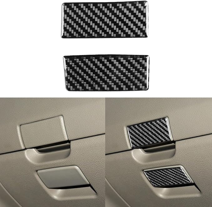 Co-Pilot Box Handle Trim for Toyota Corolla 2009-2013 Accessories Black | Soft Carbon Fiber | Upgrades for Car | Only for Left-Hand Drive | Anti-Scratch | Sporty Style