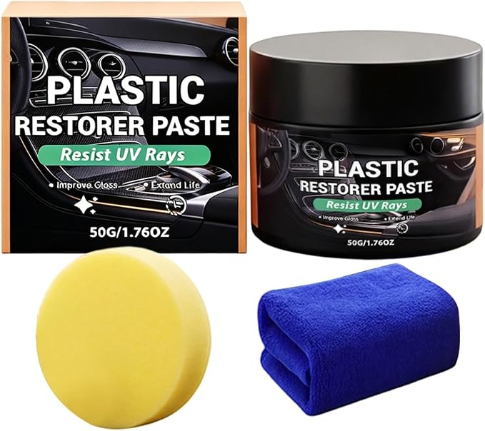 Auto Interior Cleaner 50g Polishing Car Detailing Kit | Vehicle Dashboard Cleaner Paste for Truck SUV RV Sedan Van Door Trim Bumpers Dashboard Wheel