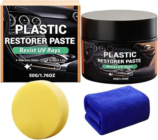 Auto Interior Cleaner 50g Polishing Car Detailing Kit | Vehicle Dashboard Cleaner Paste for Truck SUV RV Sedan Van Door Trim Bumpers Dashboard Wheel