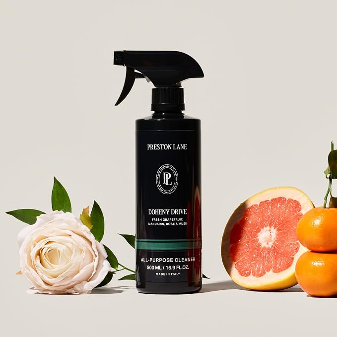 Preston Lane Luxury All-Purpose Cleaner, Doheny Drive Scent | Bio-Based Multi-Surface Spray | Streak-Free Finish, Lifts Dirt, Smudges & Grease | Vegan & Cruelty-Free