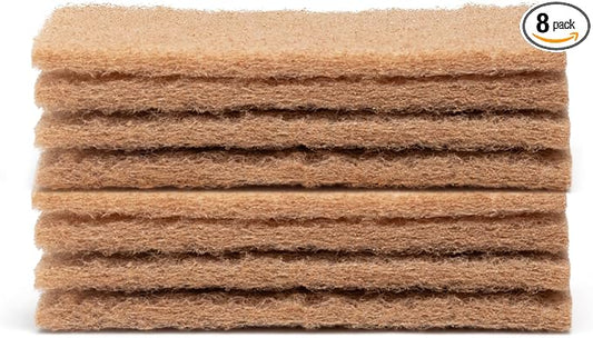 Full Circle Walnut Shell Scour Pads – Pack of 8 – Powerful, Non-Scratch Dish Scrubber Made with Plant-Based & Recycled Materials, Safe for Nonstick