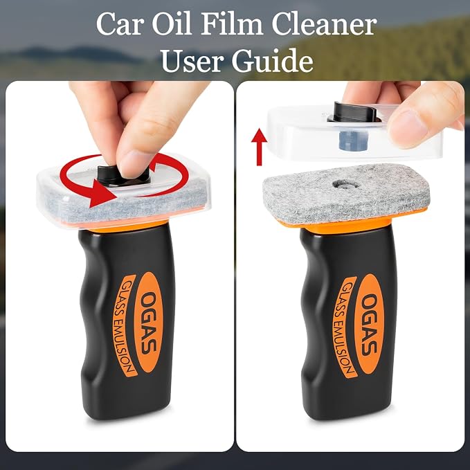 Glass Emulsion Cleaner,Car Oil Film Cleaner,Handle Oil Film Remover&Windshield Cleaner For Cars Window, Glass Emulsion, Crystal Clear View