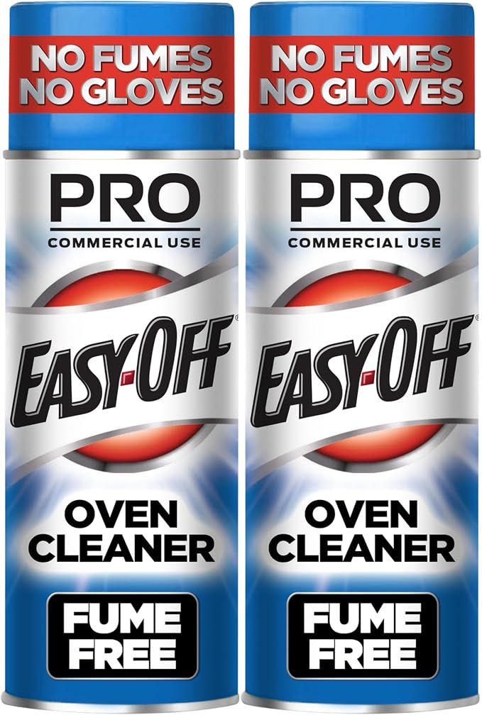 Easy-Off Fume Free PRO size Oven Cleaner Foam, Removes Grease & Burned-On Food, For Ovens, Air Fryers & More 24oz (2-count)