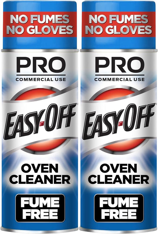Easy-Off Fume Free PRO size Oven Cleaner Foam, Removes Grease & Burned-On Food, For Ovens, Air Fryers & More 24oz (2-count)
