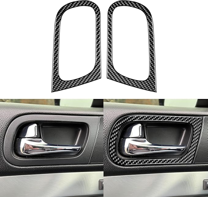 Real Carbon Fiber Trim for Infiniti Accessories | for G35 G37 G25 Q60 Q40 2007-2015 X S Coupe Door Inner Frame Interior Thick Overlay Decal - B