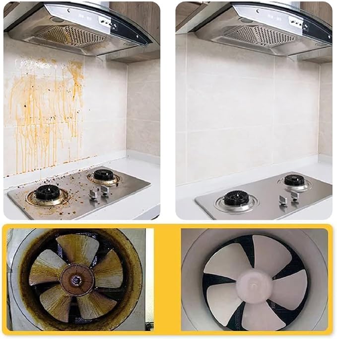New Upgrade Kitchen Cleaner, Clean Up Kitchen Oil Stains Spray, Heavy Duty Kitchen Degreaser & Cleaner for Multi-Surface Cookware & Countertop, Clean Up Kitchens Oil Stains(240ml/8.45oz)