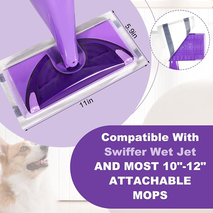 20 Pack Disposable Mop Pads Refill for Swiffer Wet Jet Spray Mop | Wet Jet Mopping Pads for Multi-Surface Floor Cleaning, Multi-Layer Thickening and Super Absorbent