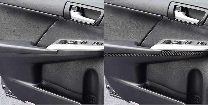 Real Carbon Fiber Trim for Toyota Camry Accessories | for 2012 2013 2014 Armrest Box Decoration Panel Sticker Interior Thick Overlay Decal