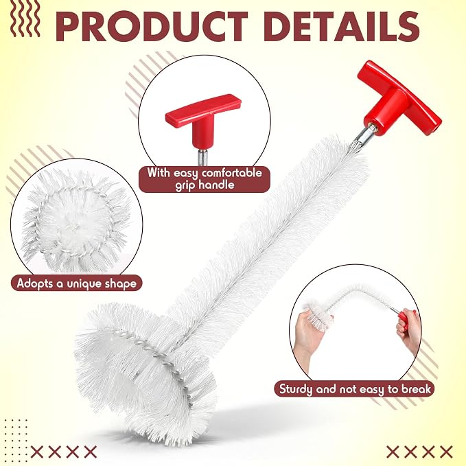 Garbage Disposal Cleaner Sink and Drain Brush Universal Garbage Disposal Cleaner 12'' Long Brush for Kitchen Waste Food(White)