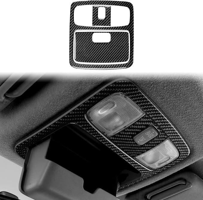 Reading Lamp Stickers Fit for Toyota 4Runner(N210) 2003-2009 Type-A | for SR5/Sport Edition/Limited | Real Carbon Fiber | Accessories | Overhead Reading Lamp Cover Trim | Thick Overlay