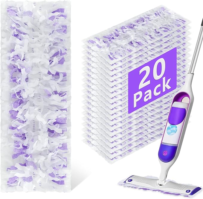 20 Pack Power Mop Refill Pads for Swiffer Power Mop,Disposable | Multi-Surface &Wood Mopping Pad Refills, Swifter Wet Pad Refills, Replacement Mop Pads for Multi-Surface Wood Floor Cleaning