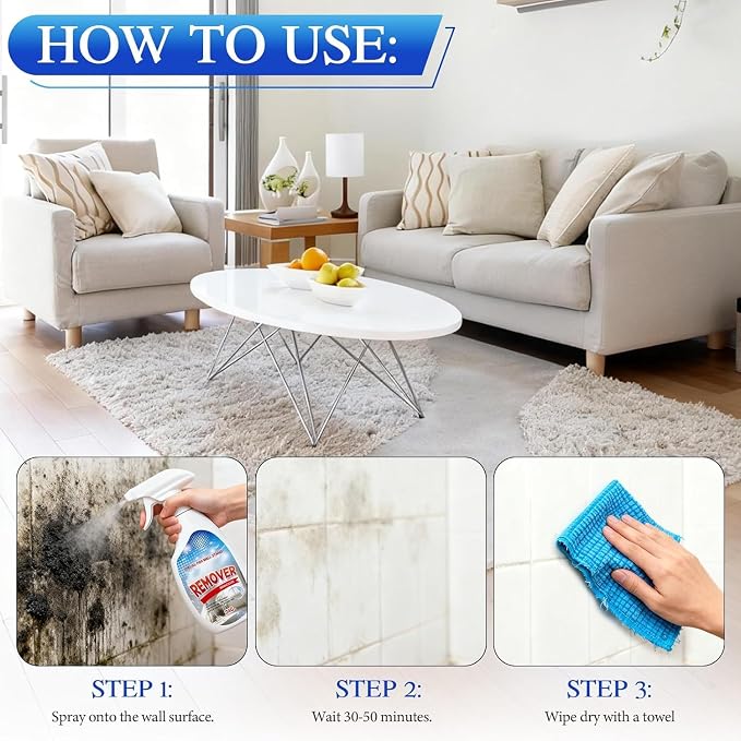 WALL REMOVER SPRAY, Wall Spray, Dust and Dirt Removal, 8.12 Fl oz, for Wood, Tile, Fabric, Bathrooms, Kitchens