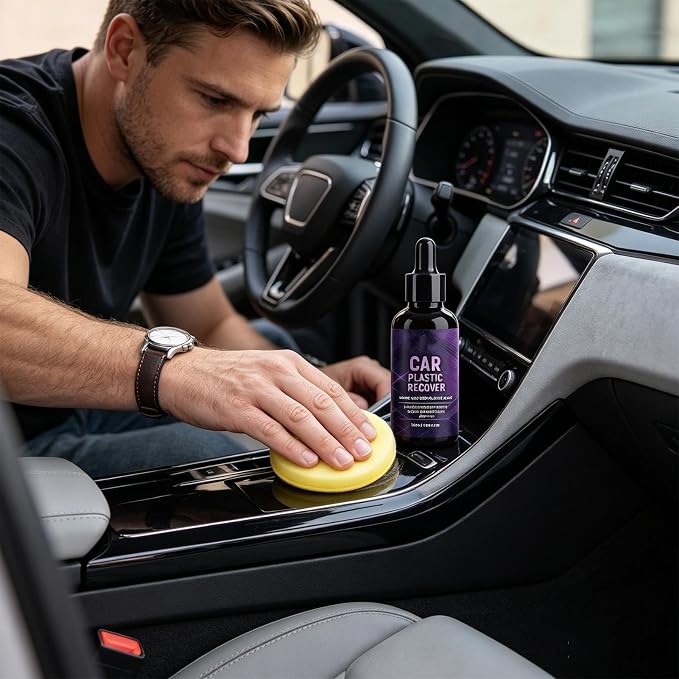 Car Trim Restorer 50ml Deep Cleaning Long Lasting | Car Exterior Trim Restorer Polishing Agent for Detailing Maintenance Care Restoration Exterior Dashboard Headlight