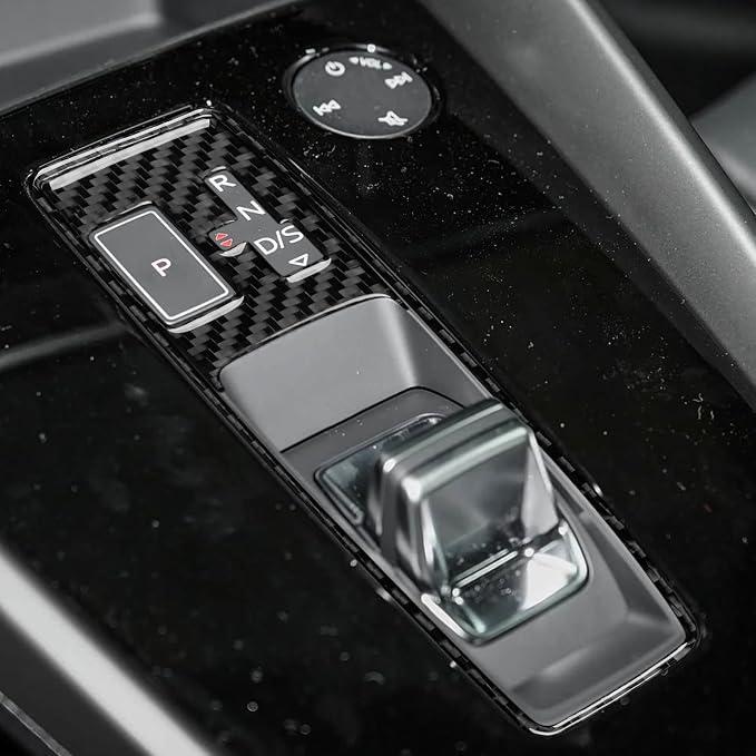 Real Carbon Fiber Gear Shift Stickers Fit for Audi A3 8Y S3 2021-2025 | Gear Shift Indicator Panel Trim Center Console | Accessories | Thick Overlay | Anti-scratch
