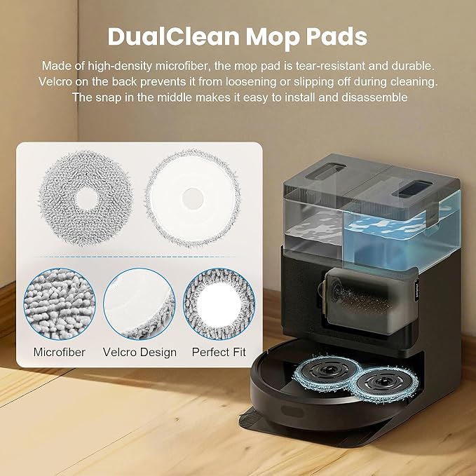 8 Pack Mop Pads for iRobot Roomba 505X Combo, Plus 405/505/507/4020 Combo | Reusable & Washable Microfiber Mop Cloth Refill, Robot Vacuum Cleaner Replacement Part