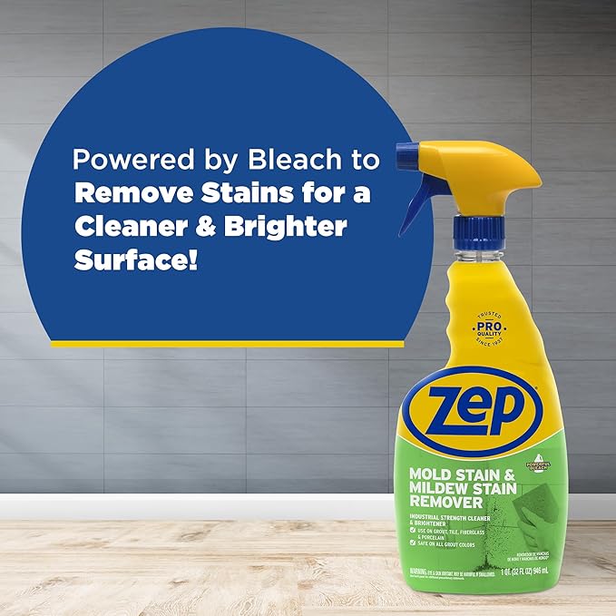 Commercial Mold Stain & Mildew Stain Remover, Quart Bottle, 12 Bt/Case