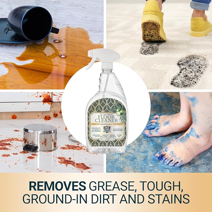 ProCare Bergamot Sage Floor Cleaner (Made in USA) | Vinyl, Wood, Tile, Stone & Laminate Floor Cleaner For Mopping, Household Supplies, Cleaning Solution For Kitchen & Bathroom-32oz/0.95L Spray Bottle