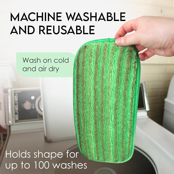 Heavy Duty Microfiber Mop Refill Pads - Extra Thick, Premium Quality Mop Pad Replacements Refills for Wet and Dry Mopping Up Dirt, Dust, Dog Hair and Cat Hair