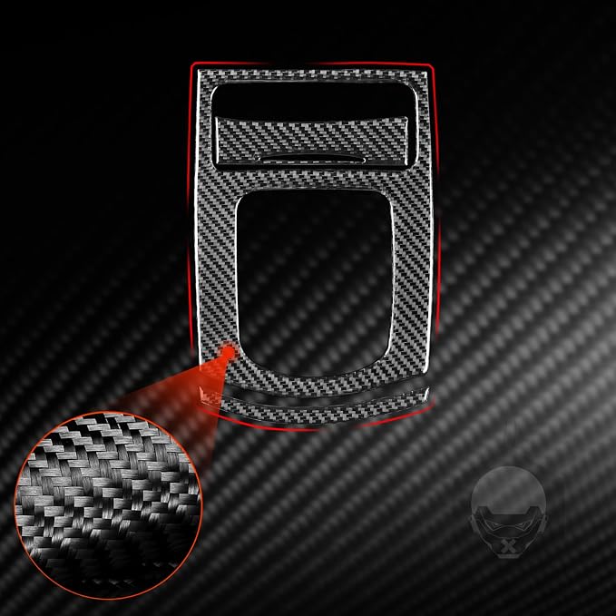 Real Carbon Fiber Trim for Infiniti Accessories | for G37 G25 Q60 Q40 X 2011-2015 Sedan Coupe Convertible Center Console Gear Shift Panel Interior Thick Overlay Decal - A