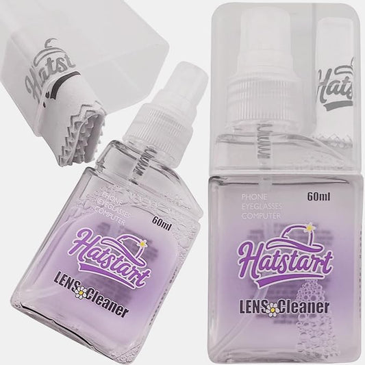 Phone Touch Screen Cleaner Mist Spray and Wipe, Hatstart Pristine Eyeglass Cleaning Kit for TV Laptop Computer Tablet PC LCD Flat Screens Car Display, Compatible with iPhone iPad MacBook Pro, Purple
