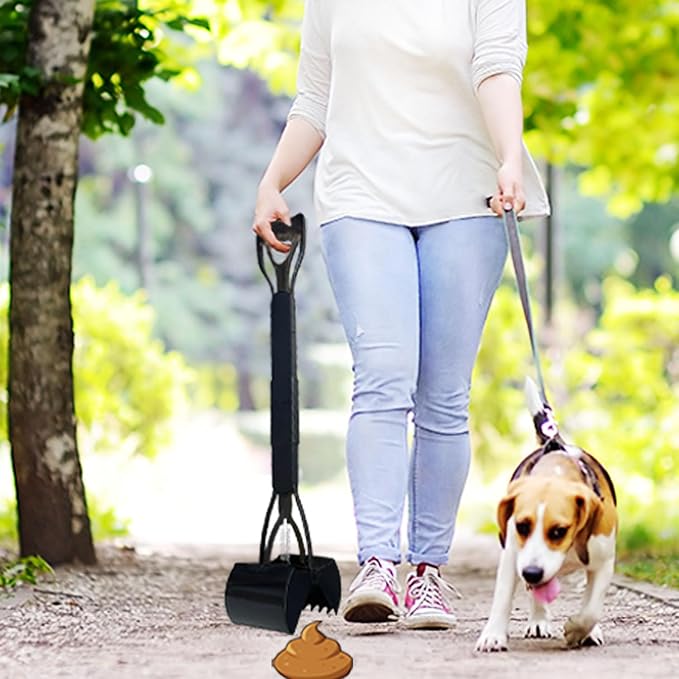 ienjoyed 2-Pack Pooper Scooper for Large Small Dogs Heavy Duty, 32" Long Handle Poop Scoop for Yard, Grass, Gravel, Dog Poop Grabber with High Strength Material