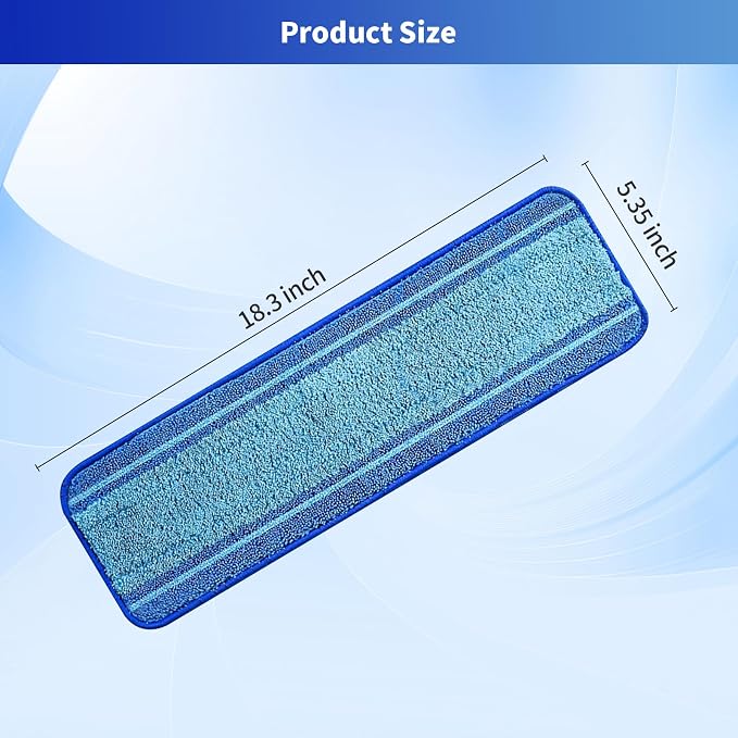 3-Pack Microfiber Mop Pads for Bona Mpo- Washable Reusable Refills for Hardwood, Tile & Multi-Surface Floors | Pet Hair & Stain Remover