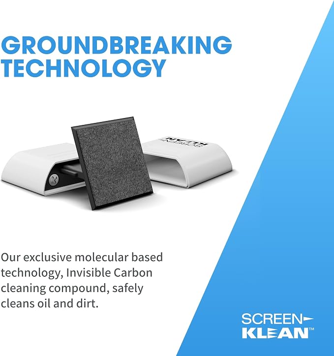 ScreenKlean Tablet Screen Cleaner - Compatible with iPad, Android & Amazon Tablet - with Carbon Microfiber Tech - Injected White - 1 Count (Pack of 1)
