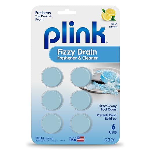 Plink PLM01B Garbage Disposal Freshener and Cleaner 4-Pack with Plink PDF01B Fizzy Drain Freshener and Cleaner Tabs