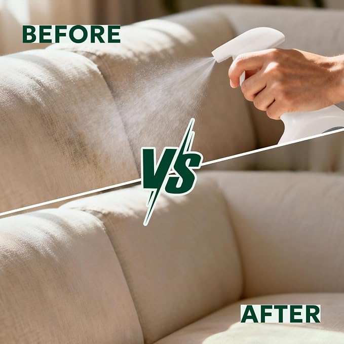 Couch Stain Remover Spray: Multi-Surface Upholstery Cleaner | Pet-Safe Non-Toxic Quick-Drying for Fabric Sofas Carpet Furniture Couches & Car Interiors
