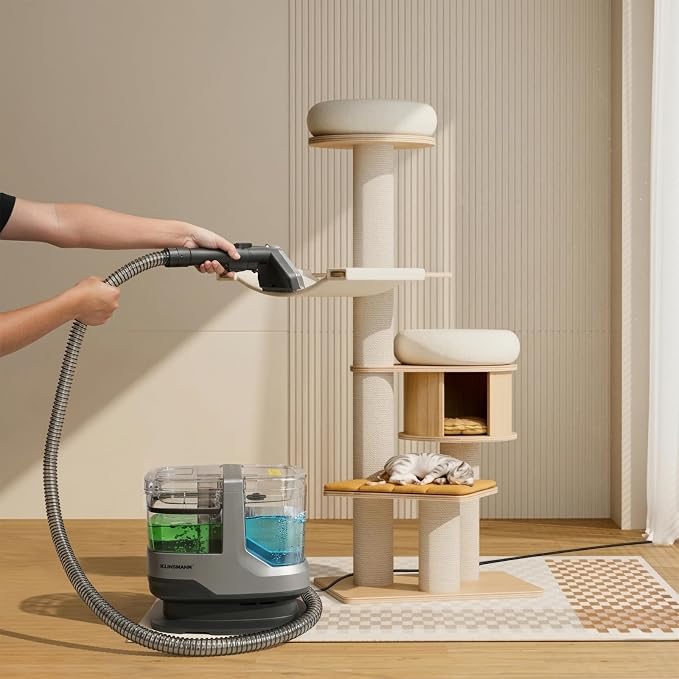 Carpet Spot Cleaner Machine, Mini Portable Upholstery & Couch Shampooer | 17KPa Suction, Deep Cleaning Compact Handheld Car Shampoo Machine for Sofa, Rug, Stairs & Pet Stains