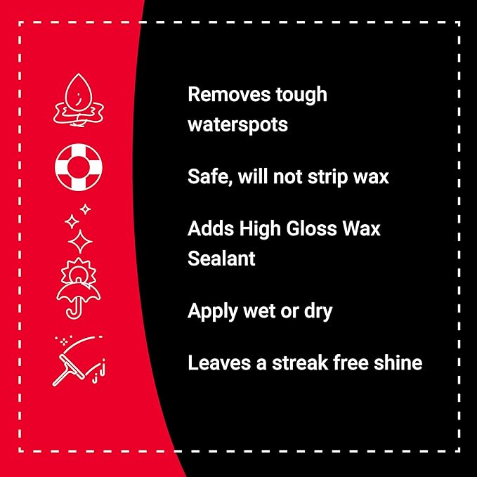 Bling Sauce Hot Sauce Hard Water Spot Remover with Wax Sealants, 1 Gallon | Hard water spot remover cleans without stripping wax, adds glossy sealants and works on boats, RVs, autos and glass
