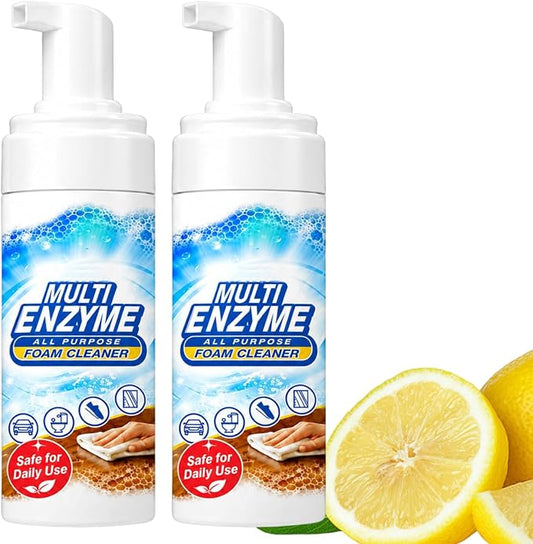 EaseHub Multi Enzyme Cleaner, Easehub Multi-Enzyme Foam Cleaner,Multi-Surface Foam Cleaner Spray for Kitchen, Upholstery, Carpet & Car Interior (2PC)