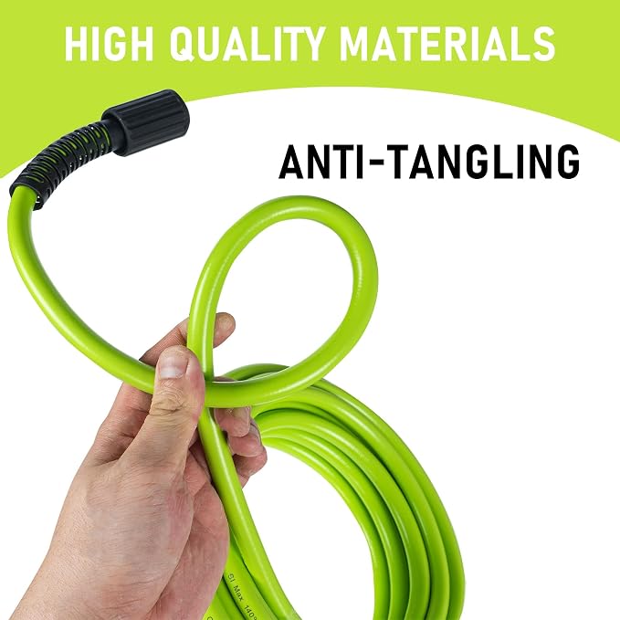 Hourleey Pressure Washer Hose 50 FT, 3600 PSI Flexible Kink Resistant Power Washer Hose Replacement, 1/4" Quick Connect Pressure Hose Extension, Green