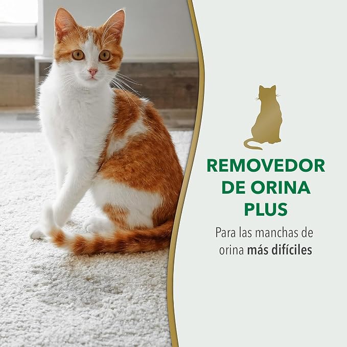 Nature’s Miracle Urine Destroyer Plus for Cats, Enzymatic Formula Tough on Strong Cat Urine And The Yellow Sticky Residue, 1 Gal