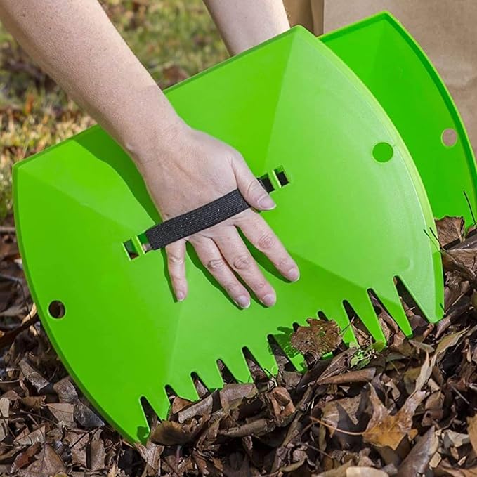 Garden Scoop Leaves - Leaves Scoops Hand Rakes | Lightweight Leaves Grabber Claws | Sturdy Ergonomic Grip Leaves - Lawn Debris Trash Pick Up Tool | Hand Held Rakes Garden for Lawn